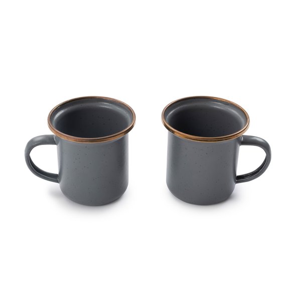 Barebones Living Barebones Enamel Espresso Cup, Slate Gray, 4 oz CKW-375